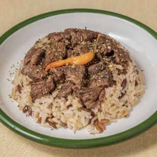 Kavurma over rice